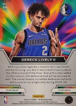 2023-24 Panini Prizm - Instant Impact Prizms Silver #14 Dereck Lively II Back