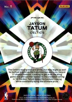 2023-24 Panini Prizm - Kaleidoscopic Prizms Fast Break #1 Jayson Tatum Back