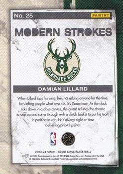 2023-24 Panini Court Kings - Modern Strokes #25 Damian Lillard Back