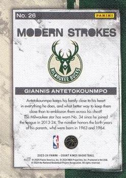 2023-24 Panini Court Kings - Modern Strokes #26 Giannis Antetokounmpo Back