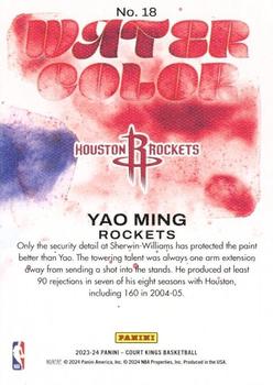 2023-24 Panini Court Kings - Water Color #18 Yao Ming Back
