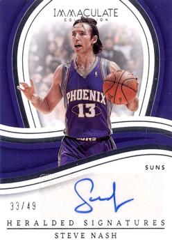 2022-23 Panini Immaculate Collection - Heralded Signatures #IHS-SNS Steve Nash Front