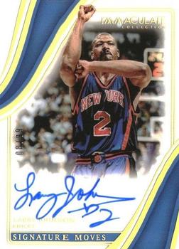 2022-23 Panini Immaculate Collection - Immaculate Signature Moves #ISV-LJO Larry Johnson Front