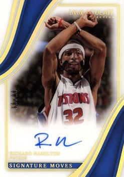 2022-23 Panini Immaculate Collection - Immaculate Signature Moves #ISV-RHA Richard Hamilton Front
