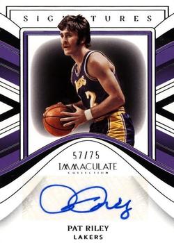 2022-23 Panini Immaculate Collection - Immaculate Signatures #IMS-PAT Pat Riley Front