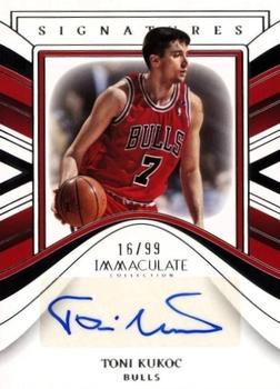 2022-23 Panini Immaculate Collection - Immaculate Signatures #IMS-TKU Toni Kukoc Front