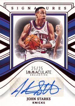 2022-23 Panini Immaculate Collection - Immaculate Signatures Red #IMS-JST John Starks Front