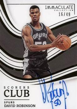 2022-23 Panini Immaculate Collection - Scorers Club Signatures #SCS-DRO David Robinson Front