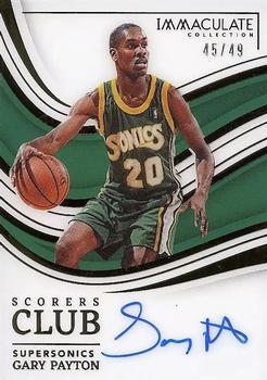 2022-23 Panini Immaculate Collection - Scorers Club Signatures #SCS-GPA Gary Payton Front