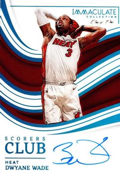 2022-23 Panini Immaculate Collection - Scorers Club Signatures Platinum #SCS-DWY Dwyane Wade Front