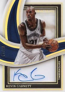 2022-23 Panini Immaculate Collection - Shadowbox Signatures Gold #SBS-KGA Kevin Garnett Front