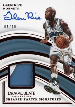 2022-23 Panini Immaculate Collection - Sneaker Swatches Signatures Red #SNS-GRC Glen Rice Front