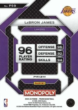 2023-24 Panini Prizm Monopoly - All-Star Deal #PS9 LeBron James Back