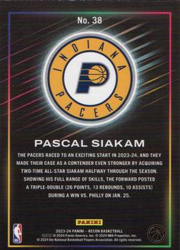 2023-24 Panini Recon #38 Pascal Siakam Back
