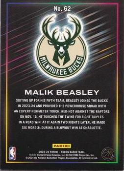 2023-24 Panini Recon #62 Malik Beasley Back