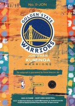 2023-24 Panini Court Kings - Impressionist Ink #II-JON Jonathan Kuminga Back