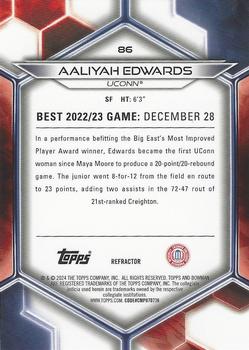 2023-24 Bowman Best University - Refractor #86 Aaliyah Edwards Back