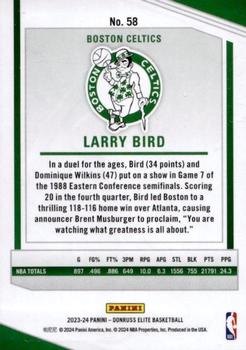 2023-24 Donruss Elite - Blue #58 Larry Bird Back