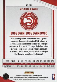 2023-24 Donruss Elite - Blue #62 Bogdan Bogdanovic Back