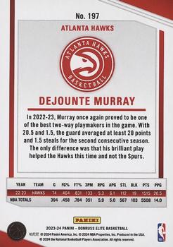 2023-24 Donruss Elite - Purple #197 Dejounte Murray Back