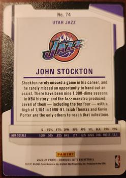 2023-24 Donruss Elite - Status #74 John Stockton Back