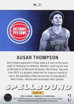 2023-24 Donruss Elite - Spellbound #21 Ausar Thompson Back