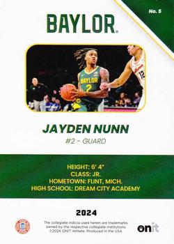 2023-24 ONIT Athlete Baylor Bears #5 Jayden Nunn Back