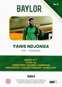 2023-24 ONIT Athlete Baylor Bears #12 Yanis Ndjonga Back