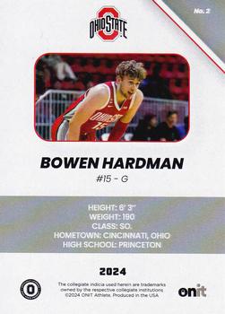 2023-24 ONIT Athlete Ohio State Buckeyes #2 Bowen Hardman Back