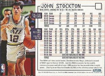 1995-96 Hoops NBA Inside Stuff Magazine Promos #NNO John Stockton Back