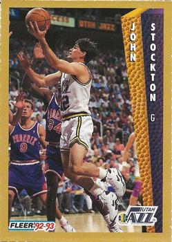 1992-93 1993 Fleer Golden Books NBA Playmakers #NNO John Stockton Front
