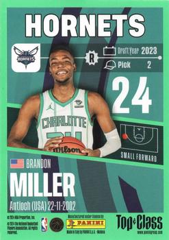 2023-24 NBA Top Class #18 Brandon Miller Back