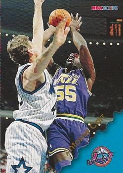 1996-97 Hoops Utah Jazz Team Night Sheet SGA #NNO Antoine Carr Front