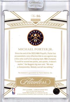 2022-23 Panini Flawless - Bronze #86 Michael Porter Jr. Back