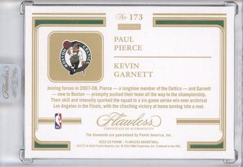 2022-23 Panini Flawless - Bronze #173 Kevin Garnett / Paul Pierce Back