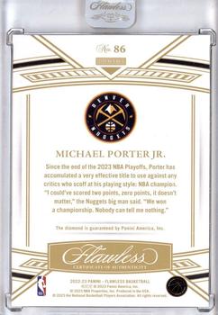 2022-23 Panini Flawless - Gold #86 Michael Porter Jr. Back