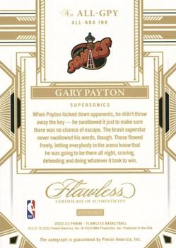 2022-23 Panini Flawless - All NBA Ink #ALL-GPY Gary Payton Back
