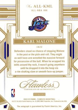 2022-23 Panini Flawless - All NBA Ink #ALL-KML Karl Malone Back