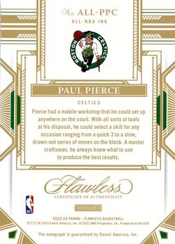 2022-23 Panini Flawless - All NBA Ink #ALL-PPC Paul Pierce Back