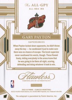 2022-23 Panini Flawless - All-NBA Ink Blue #ALL-GPY Gary Payton Back