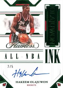 2022-23 Panini Flawless - All-NBA Ink Emerald #ALL-HKO Hakeem Olajuwon Front