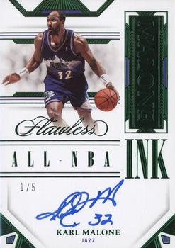 2022-23 Panini Flawless - All-NBA Ink Emerald #ALL-KML Karl Malone Front