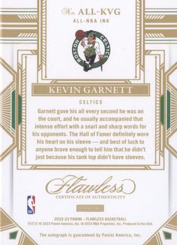 2022-23 Panini Flawless - All-NBA Ink Emerald #ALL-KVG Kevin Garnett Back