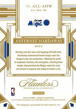 2022-23 Panini Flawless - All-NBA Ink Gold #ALL-AHW Anfernee Hardaway Back