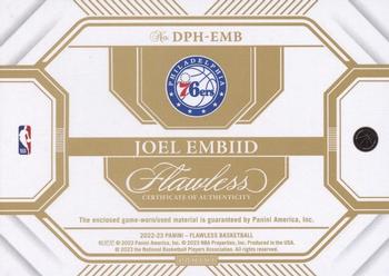 2022-23 Panini Flawless - Dual Patches #DPH-EMB Joel Embiid Back