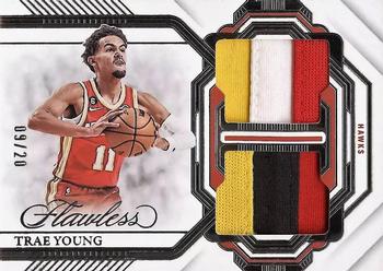 2022-23 Panini Flawless - Dual Patches #DPH-TRY Trae Young Front