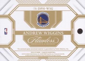 2022-23 Panini Flawless - Dual Patches #DPH-WIG Andrew Wiggins Back