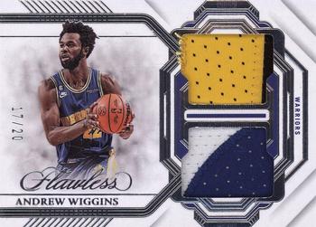 2022-23 Panini Flawless - Dual Patches #DPH-WIG Andrew Wiggins Front
