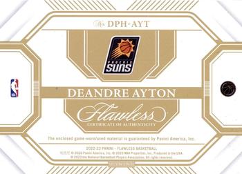 2022-23 Panini Flawless - Dual Patches Emerald #DPH-AYT Deandre Ayton Back