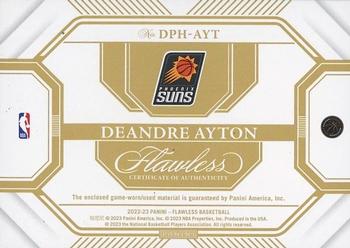 2022-23 Panini Flawless - Dual Patches Gold #DPH-AYT Deandre Ayton Back